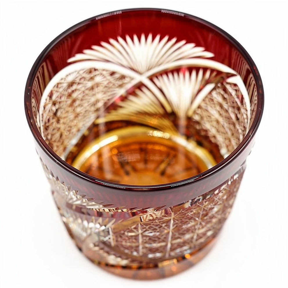 Ruby Prism Whiskey Glass