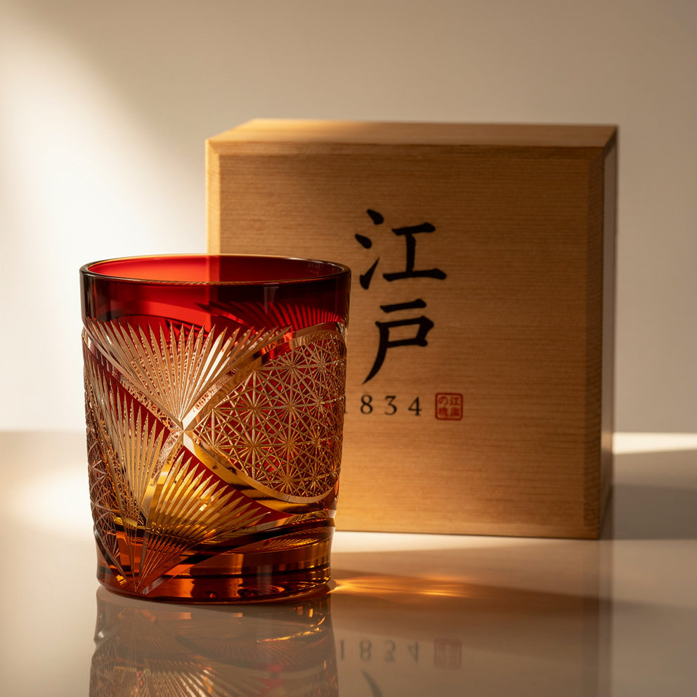 Ruby Prism Whiskey Glass