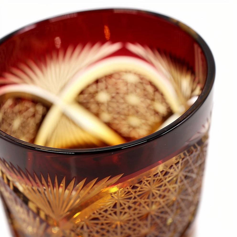 Ruby Prism Whiskey Glass