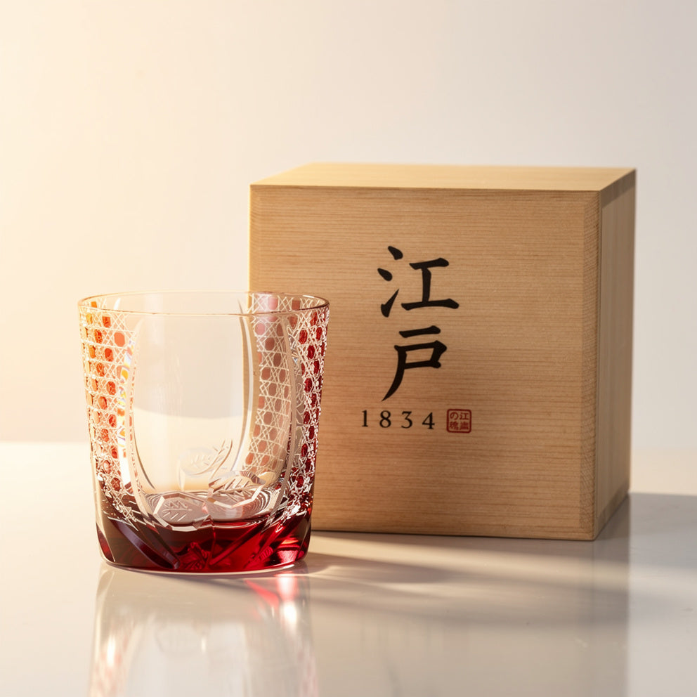 Ruby Hakkaku-Kagome Whiskey Glass