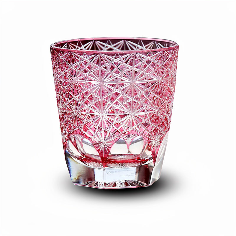 Ruby Rim Light Whiskey Glass