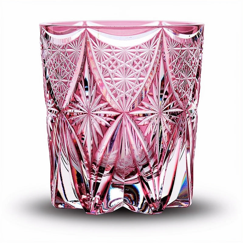Ruby Star Field Whiskey Glass