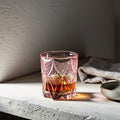 Ruby Star Field Whiskey Glass