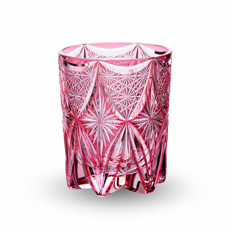 Ruby Star Field Whiskey Glass