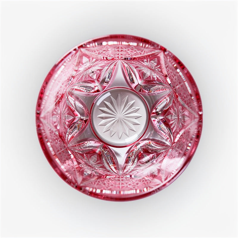 Ruby Asa-no-ha Whiskey Glass