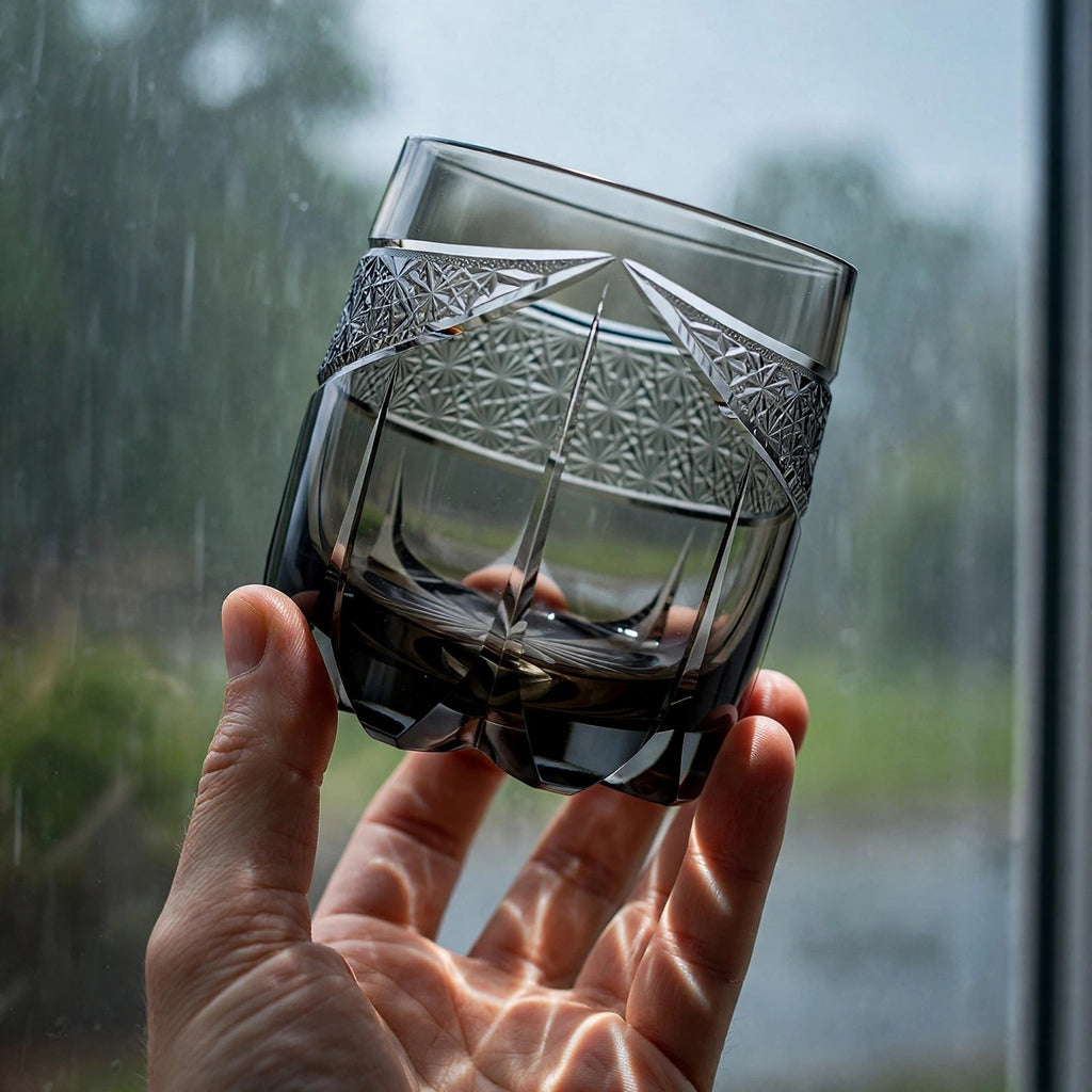 Smoke Cloud Whisky Glass, hand held proof of use