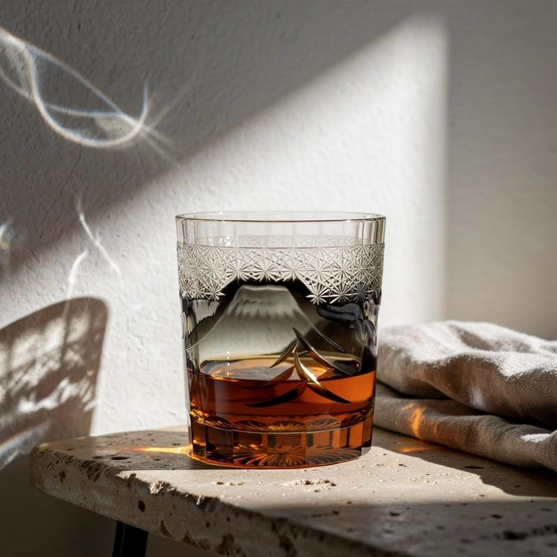 Smoke Mountain Glass Whiskey Glass