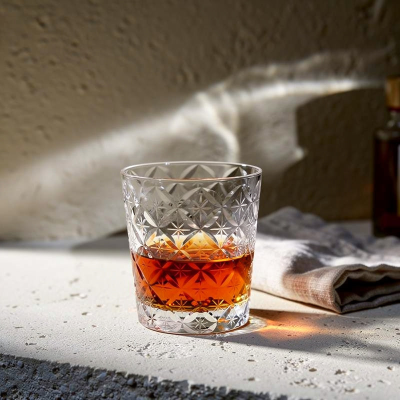 Smoke Overlay Whiskey Glass