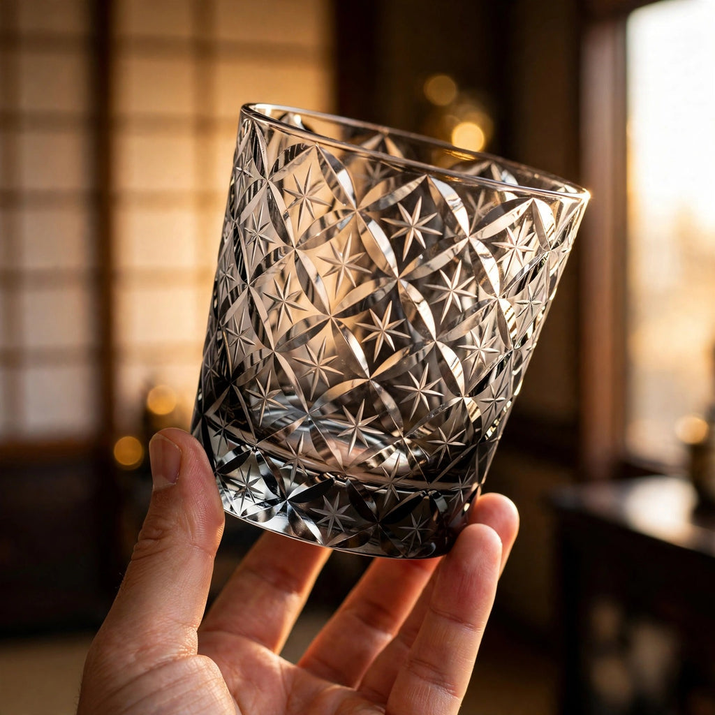 Smoke Deep Whisky Glass, hand held proof of use